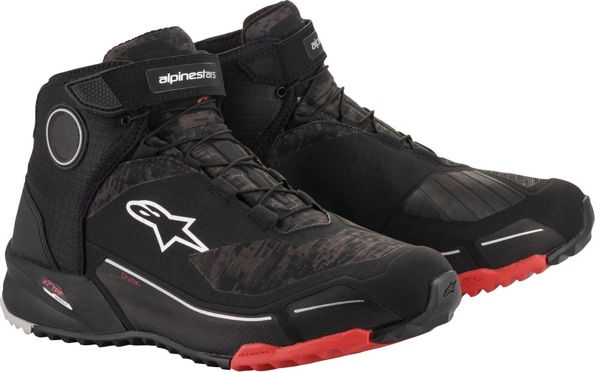 Alpinestars CR-X Drystar Riding Zwart Camo Rood - Laars