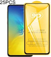 25 STUKS 9D Volledige lijm Volledig scherm Gehard glasfilm voor Galaxy S10e