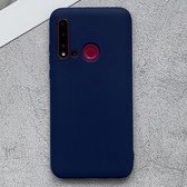 Voor Huawei nova 5i schokbestendig Frosted TPU beschermhoes (donkerblauw)