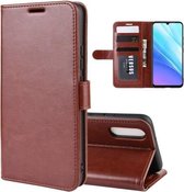 R64 Texture Single Fold Horizontale Flip Leather Case voor VIVO Y7s / IQOO Neo, met houder & kaartsleuven & portemonnee (bruin)