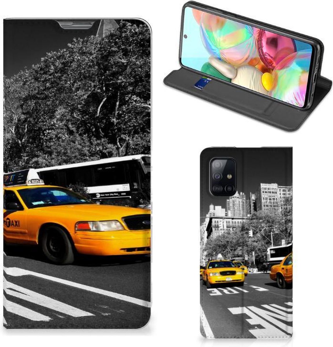 Samsung Galaxy A71 Book Cover New York Taxi