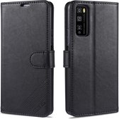 Voor Huawei Enjoy Z 5G AZNS Schapenvacht Textuur Horizontale Flip Leren Case met Houder & Kaartsleuven & Portemonnee (Zwart)