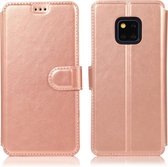 Voor Huawei Mate 20 Pro Kalfs Textuur Magnetische Gesp Horizontale Flip Leren Case met Houder & Kaartsleuven & Portemonnee & Fotolijst (Rose Goud)