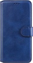 Voor Huawei P Smart 2020 Klassieke Kalfsstructuur PU + TPU Horizontale Leren Flip Case, met Houder & Kaartsleuven & Portemonnee (Blauw)