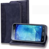 Voor Samsung Galaxy J710 Zakelijke stiksels Horizontale flip lederen tas met dubbele vouw & beugel & kaartsleuven & fotolijst & portemonnee (zwart)