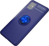 Voor Samsung Galaxy M31S metalen ringhouder 360 graden roterende TPU-hoes (blauw + blauw)