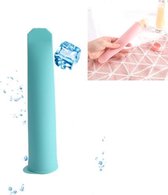 2 STKS Zomer Handheld Siliconen DIY Cilindrische Ice Cream Popsicle Mold met Cover (Groen)