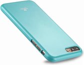 GOOSPERY JELLY CASE voor iPhone 8 Plus & 7 Plus TPU Glitterpoeder Valbestendige beschermhoes aan de achterkant (mintgroen)