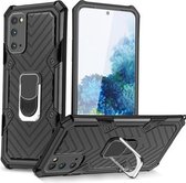 Voor Samsung Galaxy S20 Cool Armor PC + TPU schokbestendig hoesje met 360 graden rotatie ringhouder (zwart)