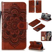 Voor Huawei nova 7 Mandala Embossing Patroon Horizontale Flip PU Lederen Case met Houder & Kaartsleuven & Walle & Lanyard (Bruin)