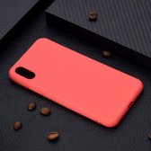 Voor iPhone XS / X Candy Color TPU Case (rood)