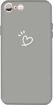 Voor iPhone 6s / 6 Three Dots Love-heart Pattern Colorful Frosted TPU telefoon beschermhoes (grijs)