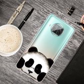 Voor Xiaomi Mi 10T Lite 5G Gekleurde tekening Clear TPU beschermhoesjes (Hug Face Bear)