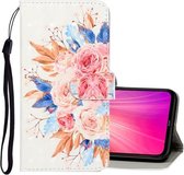 Voor Xiaomi Redmi Note 8 Pro 3D Gekleurde Tekening Horizontale Flip PU Lederen Case met Houder & Kaartsleuven & Portemonnee (Sun Flower)