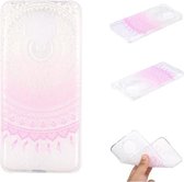 Voor Xiaomi Redmi K30 Pro Gekleurd tekeningpatroon Transparant TPU-hoesje (roze bloem)