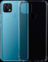 Voor OPPO A15 schokbestendig ultradunne TPU-hoes met vier hoeken (transparant)