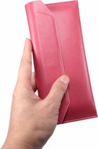 Magnetische lederen horizontale flip-beschermhoes voor 6,1-6,7 inch smartphones (roze)