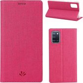 Voor Samsung Galaxy A31 ViLi schokbestendig TPU + PU horizontaal flip beschermhoes met kaartsleuf en houder (rose rood)