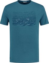 Blueloop Originals T-shirt Pure Waves Heren Tencel Petrol Mt Xl