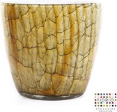 Design pot oval - Fidrio DESSERT - glas, mondgeblazen - diameter 18 cm hoogte 25 cm