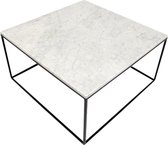Marmeren Salontafel Vierkant - Carrara Wit - 60 x 60 cm  - Gepolijst
