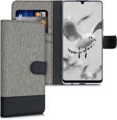 kwmobile telefoonhoesje voor Samsung Galaxy A42 5G - Hoesje met pasjeshouder in grijs / zwart - Case met portemonnee