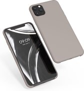 kwmobile telefoonhoesje voor Apple iPhone 11 Pro Max - Hoesje met siliconen coating - Smartphone case in taupe