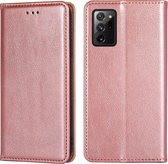 Voor Samsung Galaxy Note20 Ultra PU + TPU Gloss Oil Effen Kleur Magnetische Horizontale Flip Leren Case met Houder & Kaartsleuf & Portemonnee (Rose Goud)