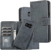 Voor Samsung Galaxy S8 + Retro 2 in 1 afneembare magnetische horizontale flip TPU + PU lederen tas met houder & kaartsleuven & fotolijst & portemonnee (zwart)