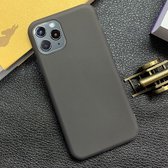 Schokbestendige, matte TPU transparante beschermhoes voor iPhone 12/12 Pro (zwart)
