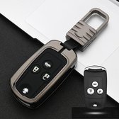 Auto Lichtgevende All-inclusive Zinklegering Sleutel Beschermhoes Sleutel Shell voor Honda C Stijl Vouwen 3-knop (Gun Metal)