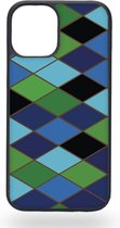 Green and blue rombs Telefoonhoesje - Apple iPhone 12 mini