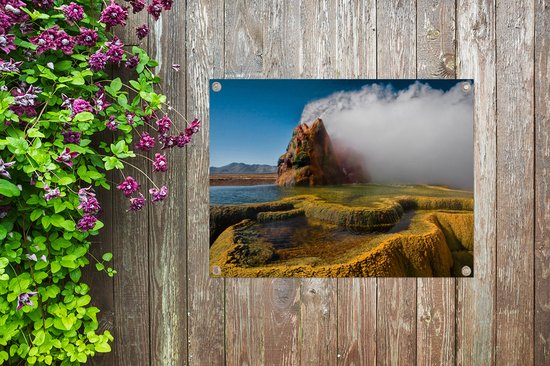 Fly Geyser pulvérise de la vapeur dans l'air dans le jardin affiche toile en vrac 80x60 cm - toile de jardin / toile d'extérieur / Peintures pour l'extérieur (décoration de jardin)