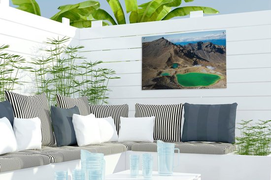 Petit lac du parc national de Tongariro en Nouvelle-Zélande Affiche de jardin 60x40 cm - petit - Toile de jardin / Toile d'extérieur / Peintures pour l'extérieur (décoration de jardin)
