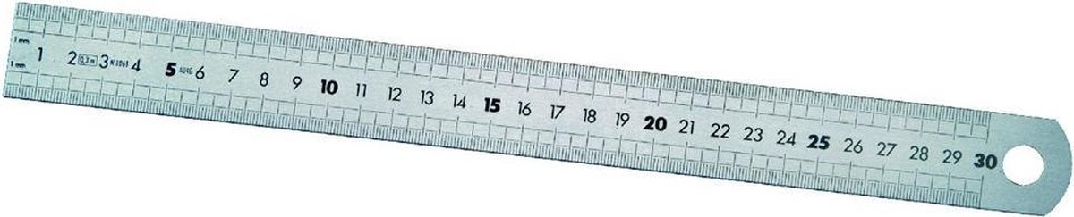 Het Melkmeisje MM722030 Maatlat - RVS - 300 x 13 x 0,5mm