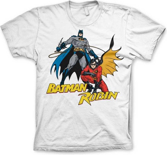 DC Comics Batman Heren Tshirt -S- Batman & Robin Wit