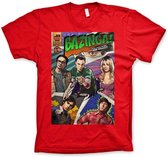 The Big Bang Theory Heren Tshirt -XL- Bazinga Comic Cover Rood