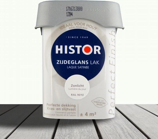 Histor Perfect Finish Zijdeglans 0,25 liter - Zonlicht (Ral 9010) | bol.com
