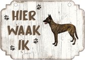 Waakbord | Hier Waak Ik: Hollandse Herder (korthaar)