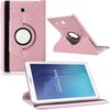 Book Cover Geschikt voor: Samsung Galaxy Tab E 9,6 inch Tab E T560 / T561 - Multi Stand Case - 360 Draaibaar Tablet hoesje - Tablethoes - Rosé Goud