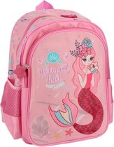 Gerimport Rugzak Zeemeermin Junior 28 X 37 Cm Polyester Roze