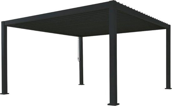 Regeneratief Voorganger fenomeen SORARA® Mirador Deluxe - Luxe Moderne terrasoverkapping - Charcoal Zwart  Paviljoen -... | bol.com