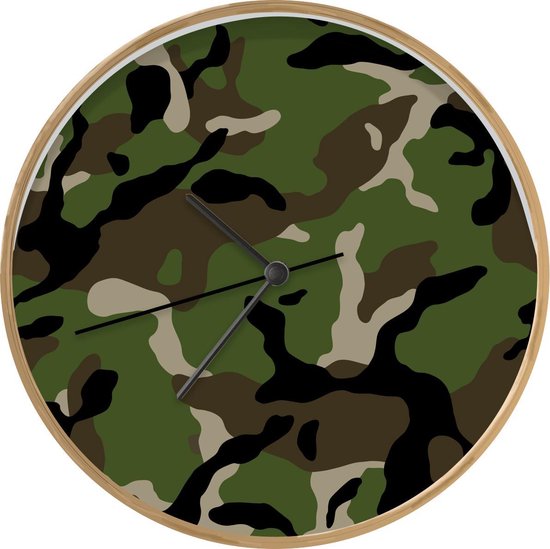 Klok camouflée Ø 30 cm - Motif camouflage Militaire - Moderne - Horloge  murale couleur... | bol