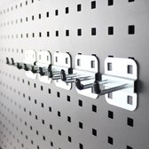 Datona® Gereedschapshaak dubbel - 15 cm (5 stuks)