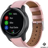 Strap-it Leren smartwatch bandje - geschikt voor Garmin Vivoactive 4 45mm / Garmin Venu 2 - roze