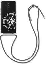 kwmobile telefoonhoesje voor Huawei Mate 20 Lite - Hoesje met koord in wit / transparant - Back cover voor smartphone