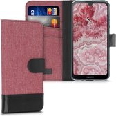 kwmobile telefoonhoesje voor Huawei Y5 (2019) - Hoesje met pasjeshouder in oudroze - Case met portemonnee