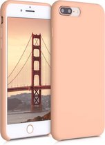 kwmobile telefoonhoesje voor Apple iPhone 7 Plus / 8 Plus - Hoesje met siliconen coating - Smartphone case in baby perzik