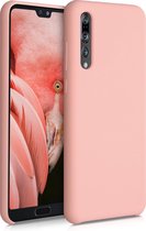 kwmobile telefoonhoesje voor Huawei P20 Pro - Hoesje met siliconen coating - Smartphone case in roze grapefruit