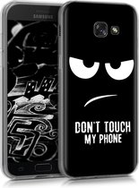 kwmobile telefoonhoesje voor Samsung Galaxy A5 (2017) - Hoesje voor smartphone in wit / zwart - Don't Touch My Phone design